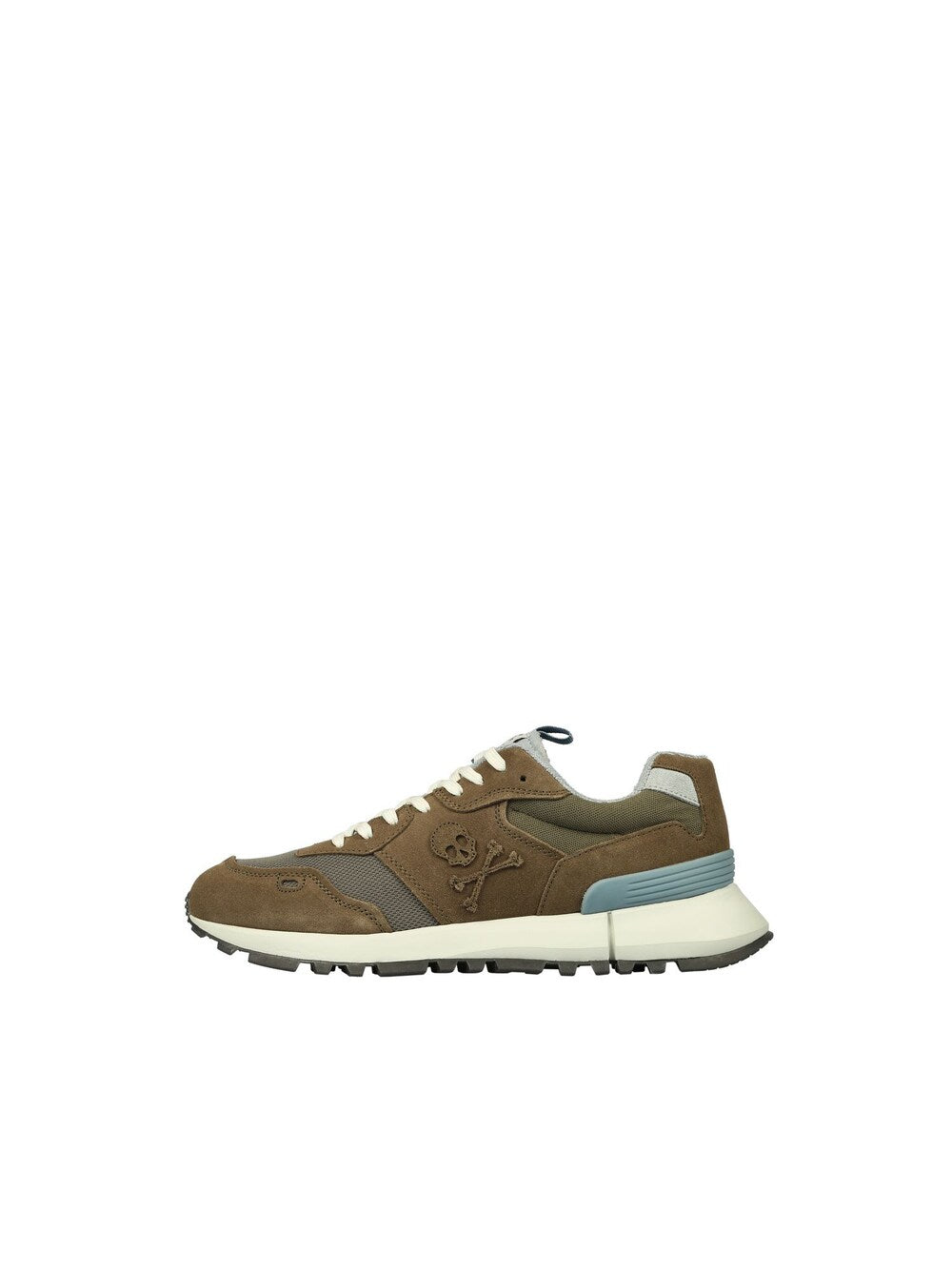 Scalpers Terry sneakers, green/khaki/pastel green