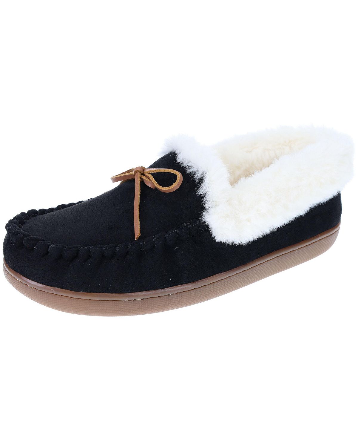 Women's moccasin slippers IZOD, black