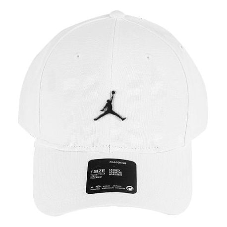 قبعة Air Jordan 'Black White'، باللون الأسود