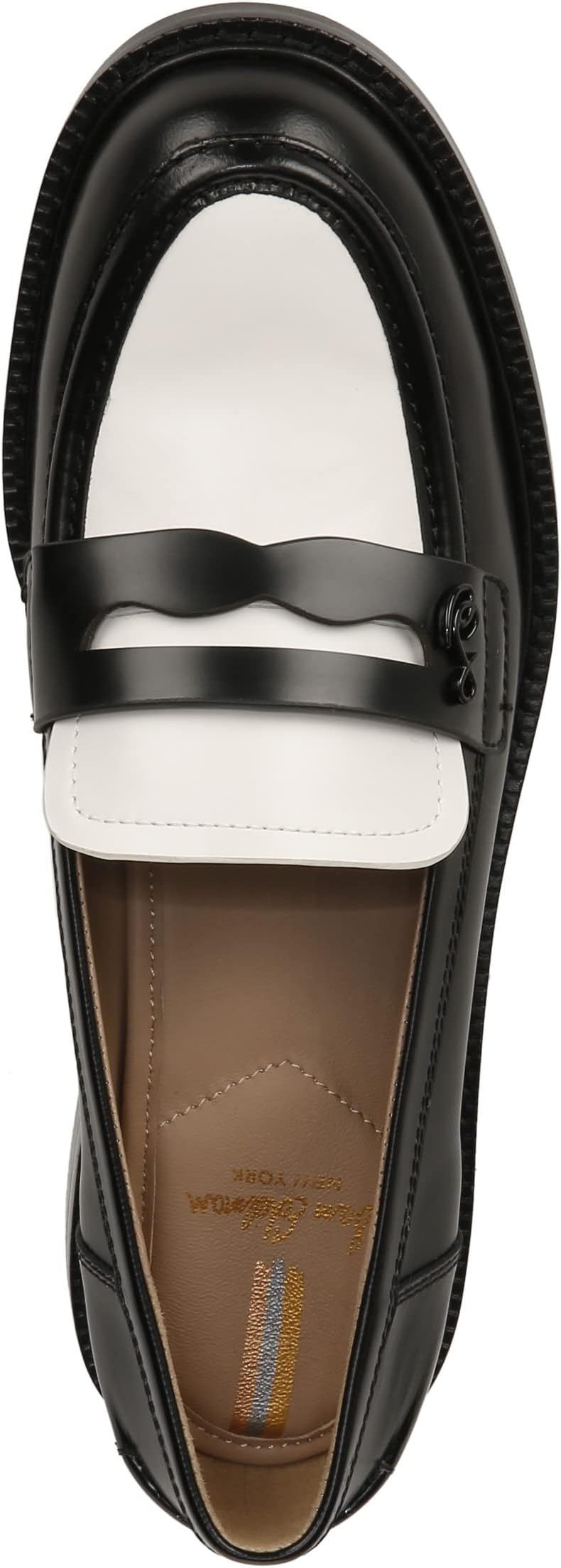 Colin Sam Edelman Loafers, Black/White