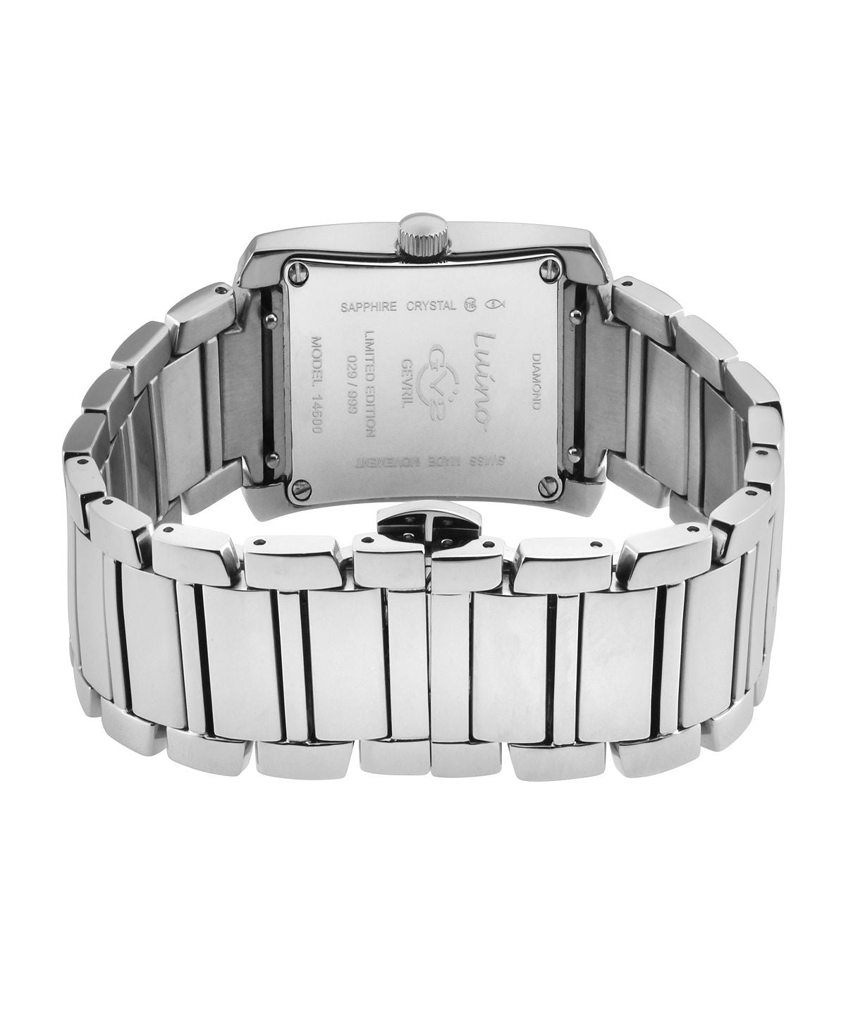 Women's watch Luino Swiss quartz silver with stainless steel bracelet , 29 mm Gevril