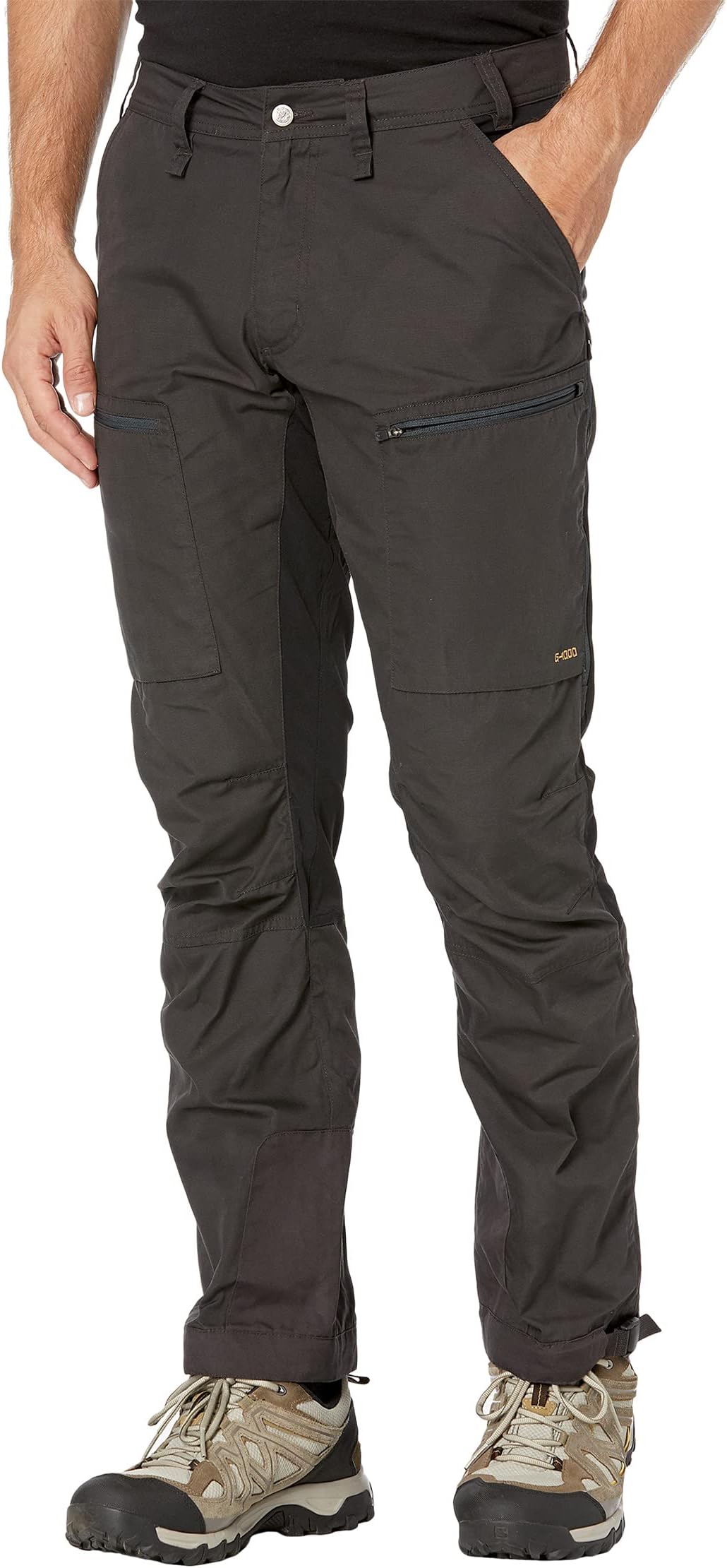 Abisko Lite Fjällräven trekking trousers, Dark Grey/Black