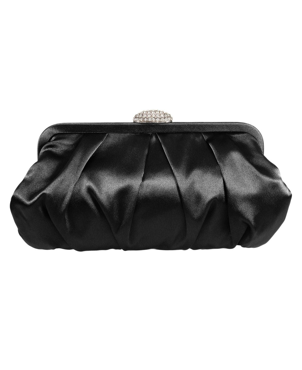 Women's classic satin clutch Nina, black