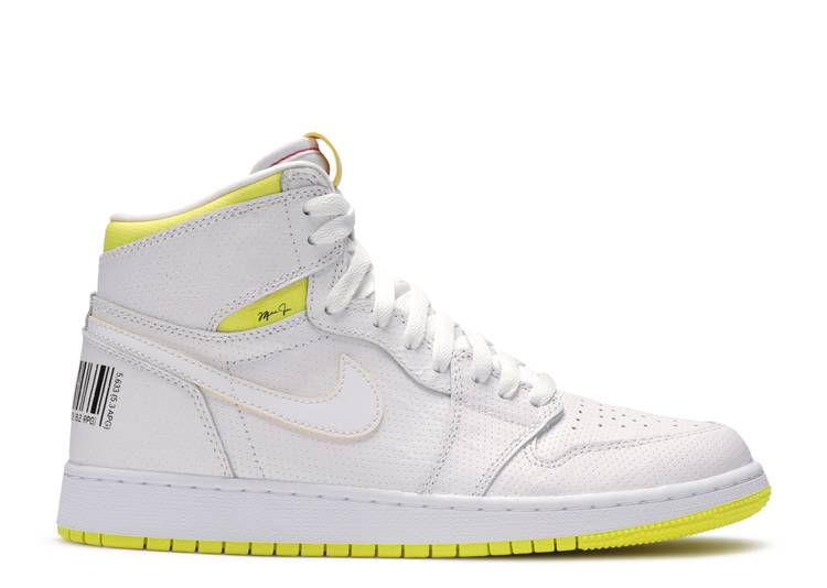 حذاء رياضي AIR JORDAN 1 RETRO HIGH OG GS 'FIRST CLASS FLIGHT'، باللون الأبيض