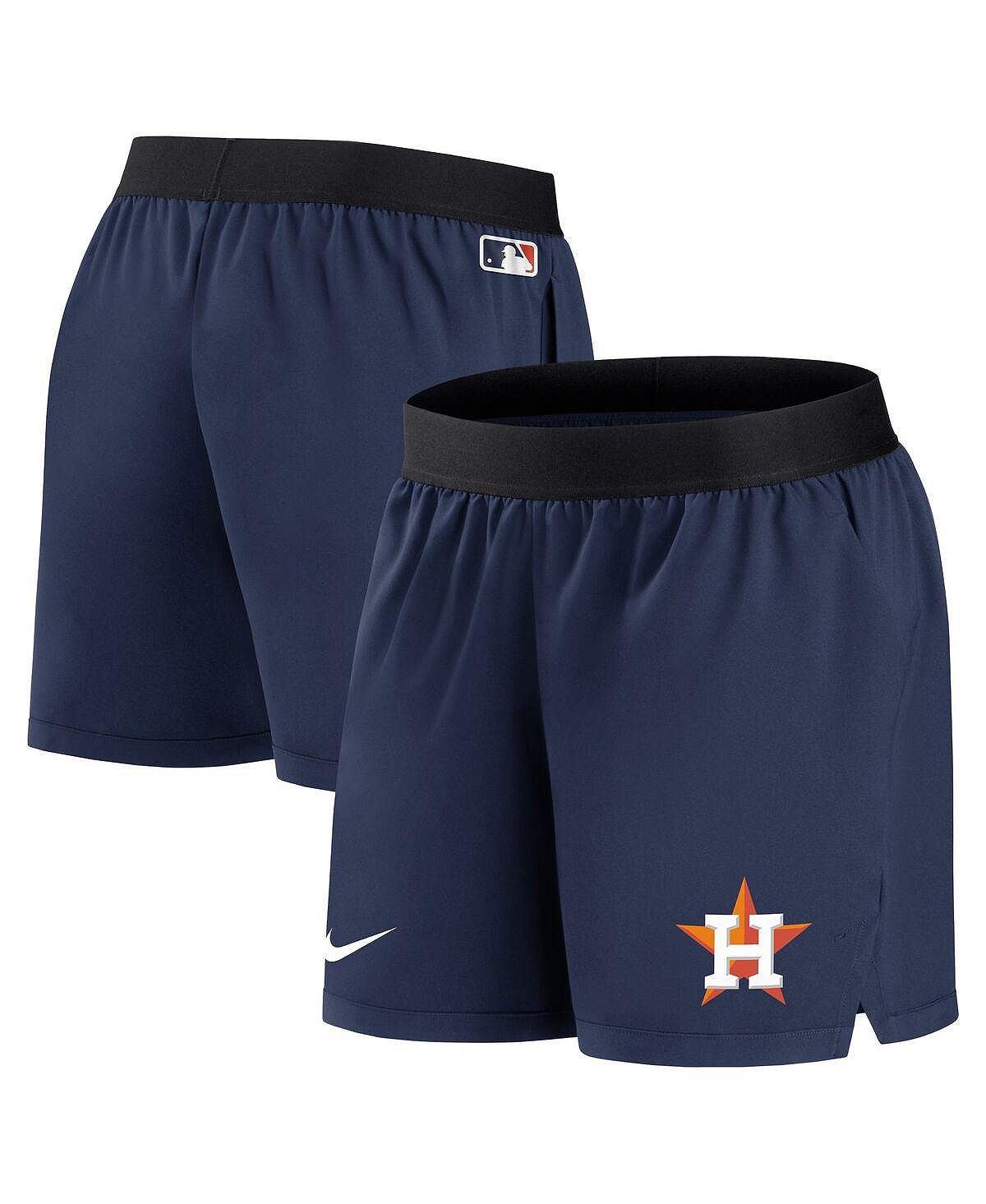 شورت نسائي من مجموعة Houston Astros Authentic Collection Team Performance من Nike باللون الأزرق الداكن