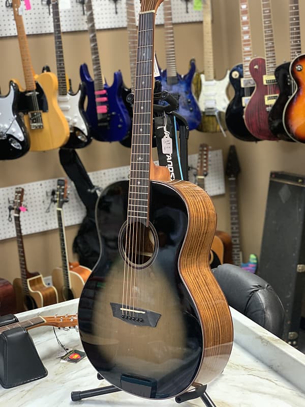 Acoustic guitar Washburn BTS9CH-D Bella Tono Novo S9 6 String RH Acoustic Guitar -Gloss Charcoal Burst bts-9-ch-d