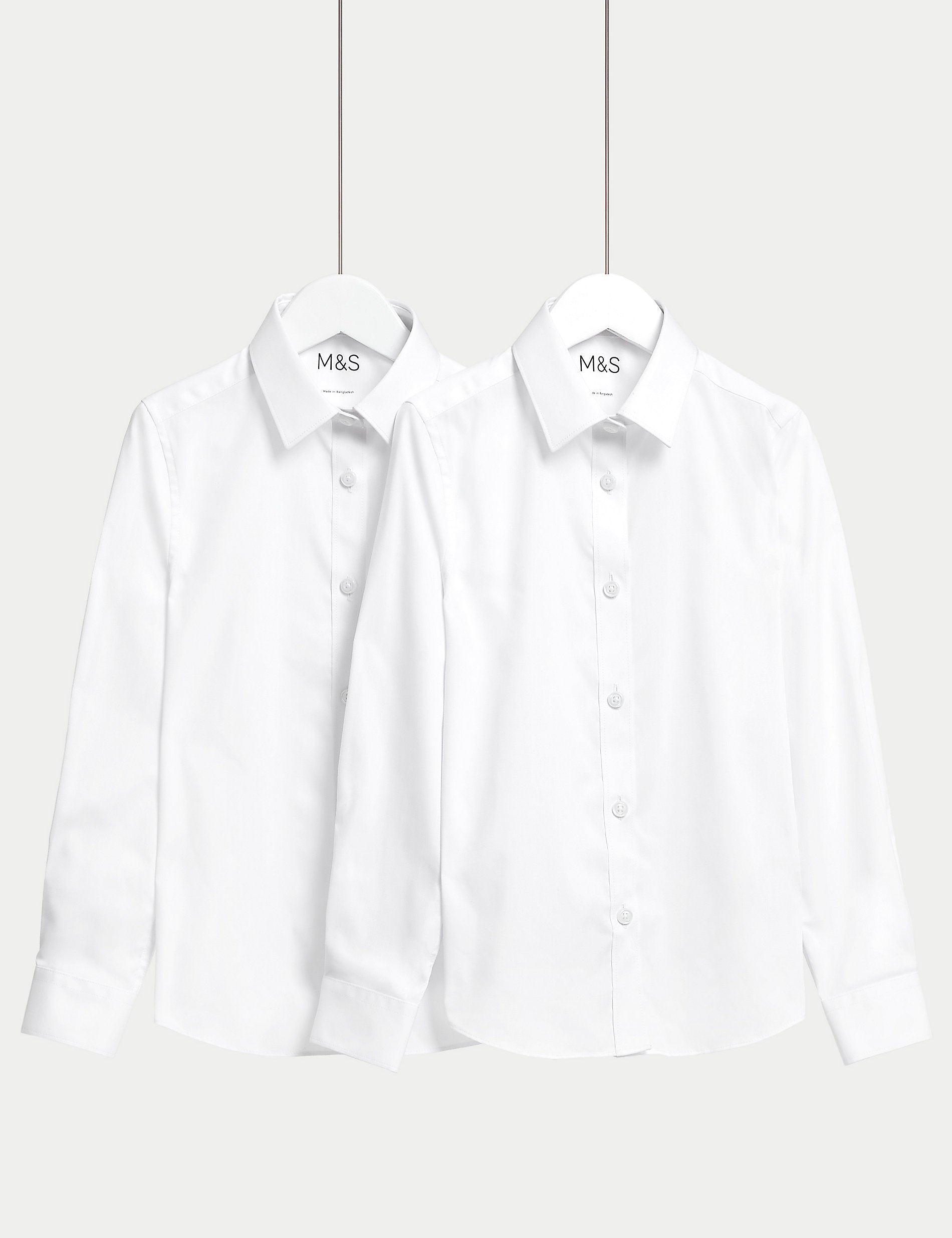 2 pairs of school skinny shirts for girls (2-18 years) Marks & Spencer, white