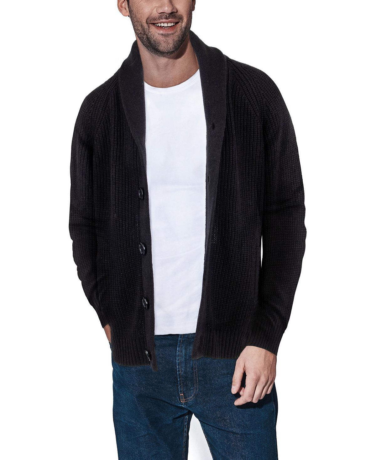 Men's cardigan with shawl collar X-Ray