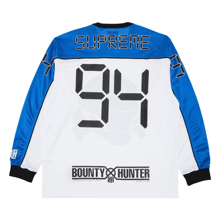 قميص Supreme x Bounty Hunter Mesh Moto 'White'، باللون الأبيض