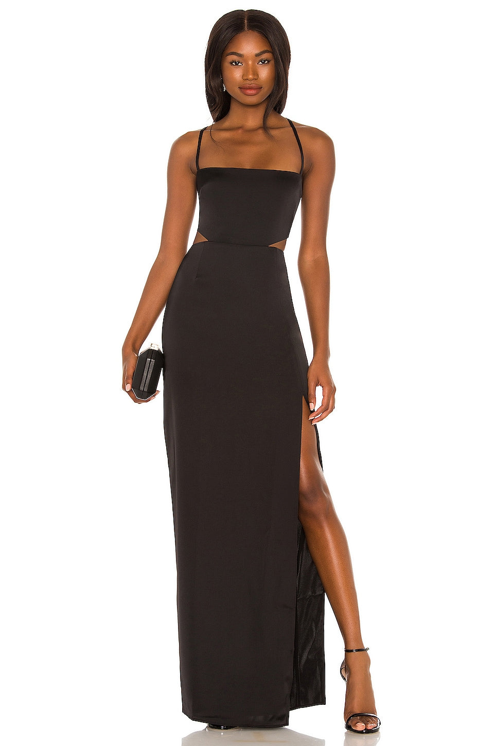 Nookie Stella Cut Out Gown Dress, Black