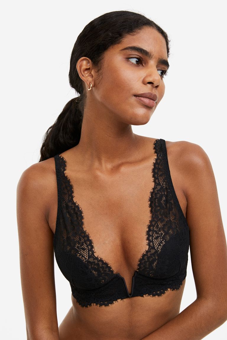 H&M padded lace underwire bra