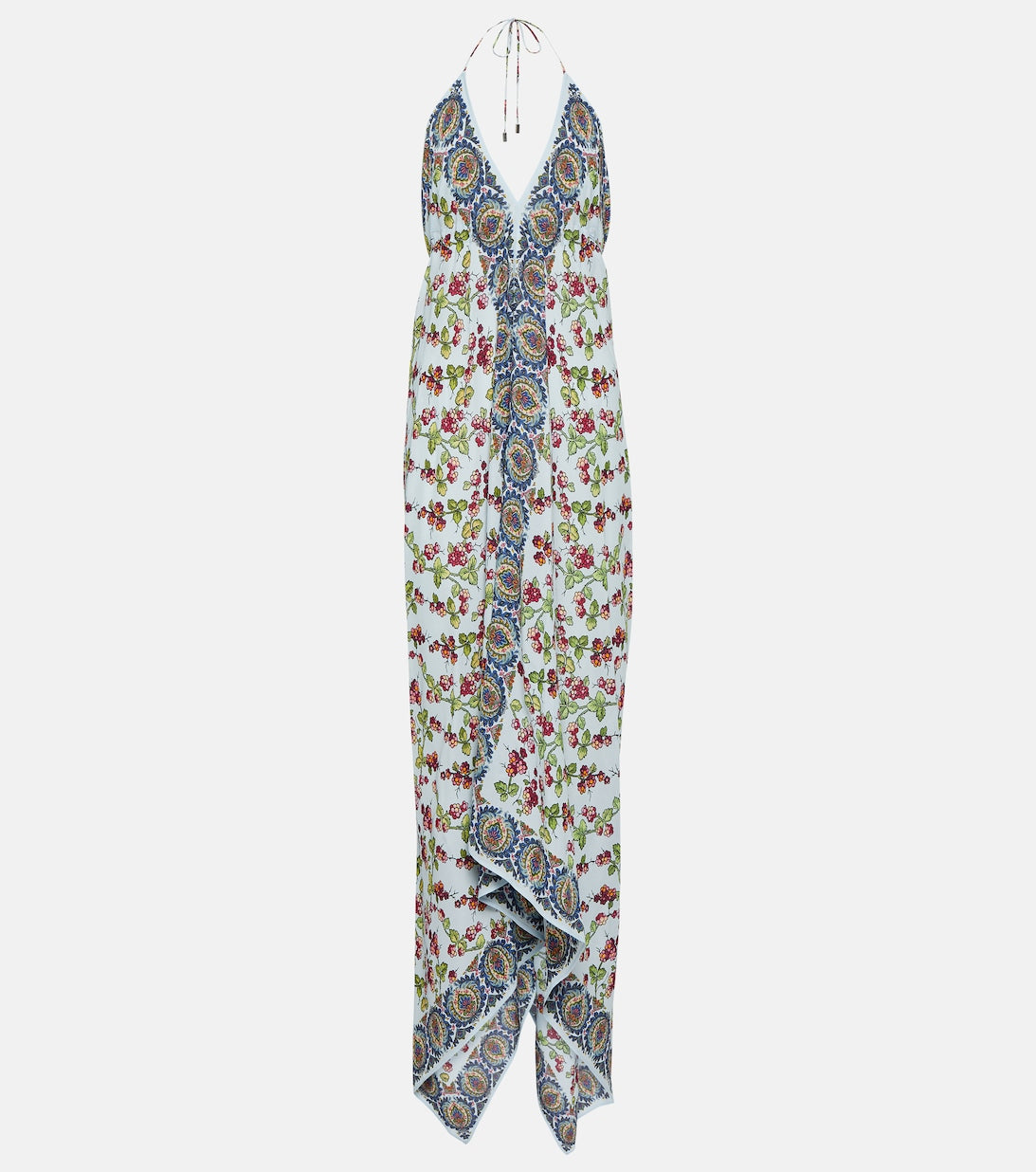 Maxi dress with asymmetrical print ETRO, multicolor