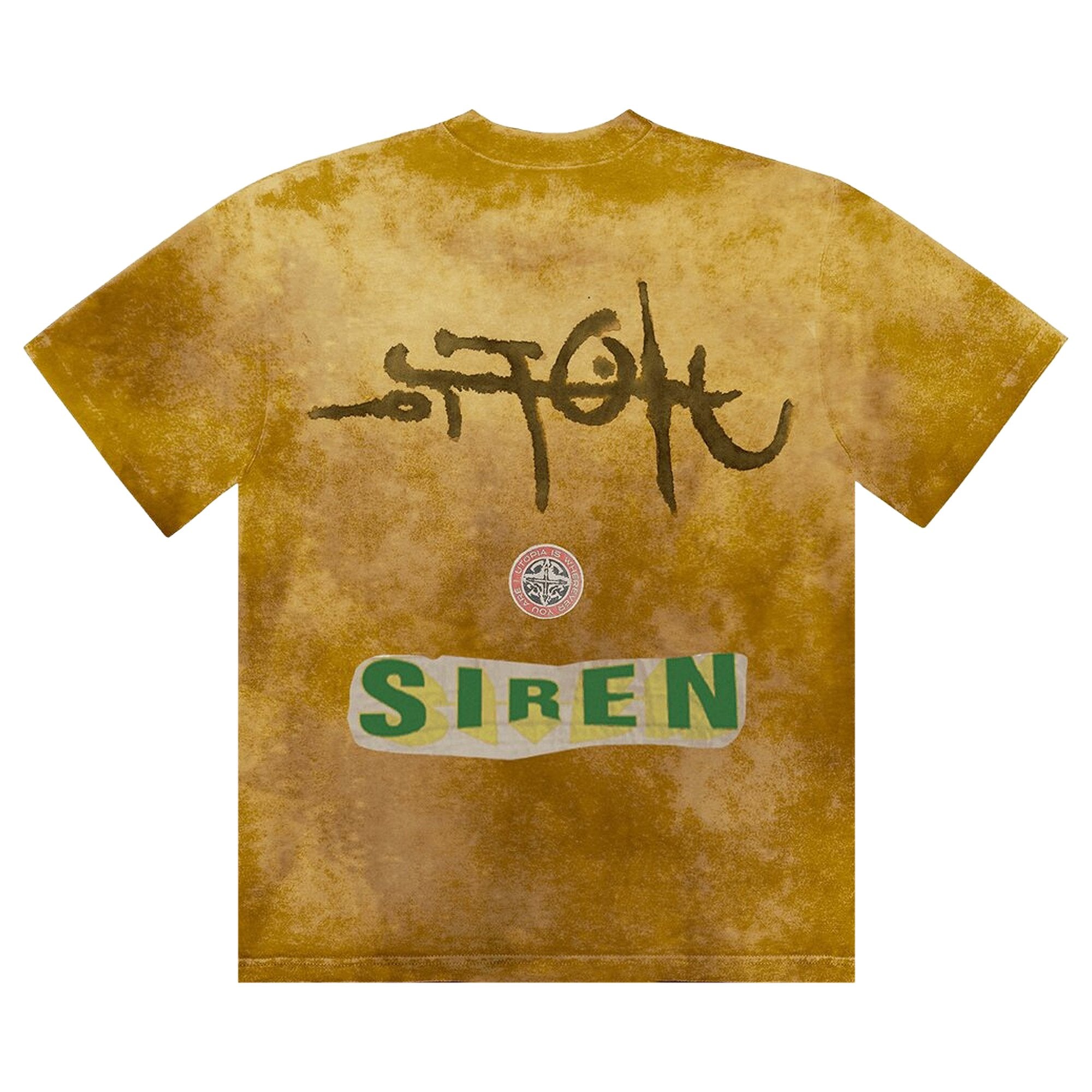 Travis Scott Siren Tie Dye Cactus Jack T-Shirt, Mustard