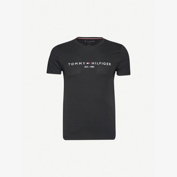 Tommy Hilfiger Logo Cotton Jersey T-Shirt, Black