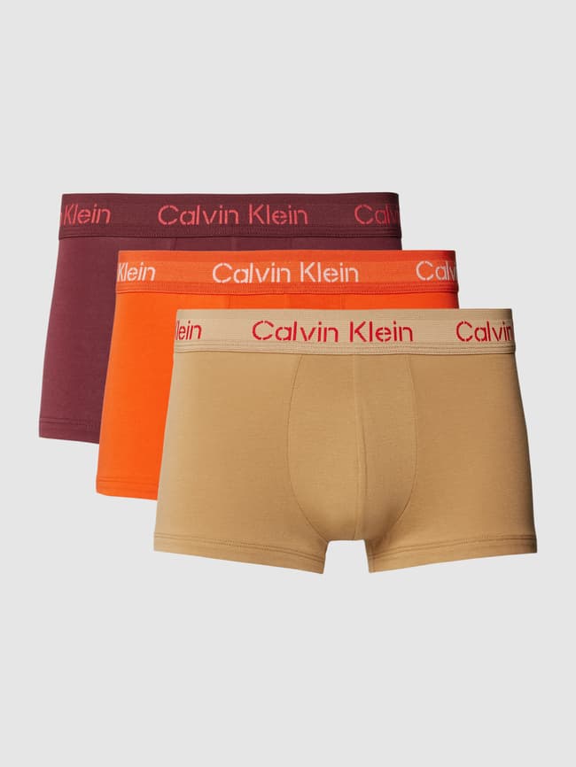 سراويل داخلية بخصر مطاطي، عبوة من 3 قطع من Calvin Klein Underwear، برتقالي نيون