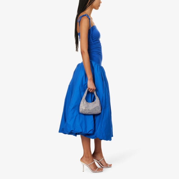 Amy Lynn Alexa Stretch Fluffy Midi Dress in Cobalt