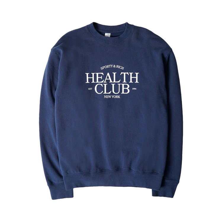 سويت شيرت "Navy" من Sporty &amp; Rich Public Health Club باللون الأزرق