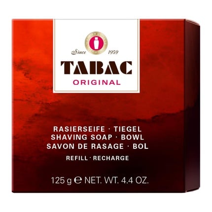 Tabac Original shaving soap with refill cup - provides an easy, close shave - original since 1959 , 125 g