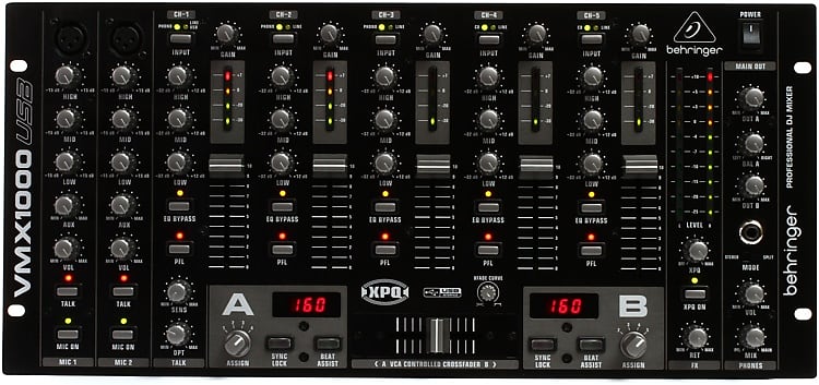 Behringer VMX1000USB Professional 7-Channel Rackmount DJ Mixer