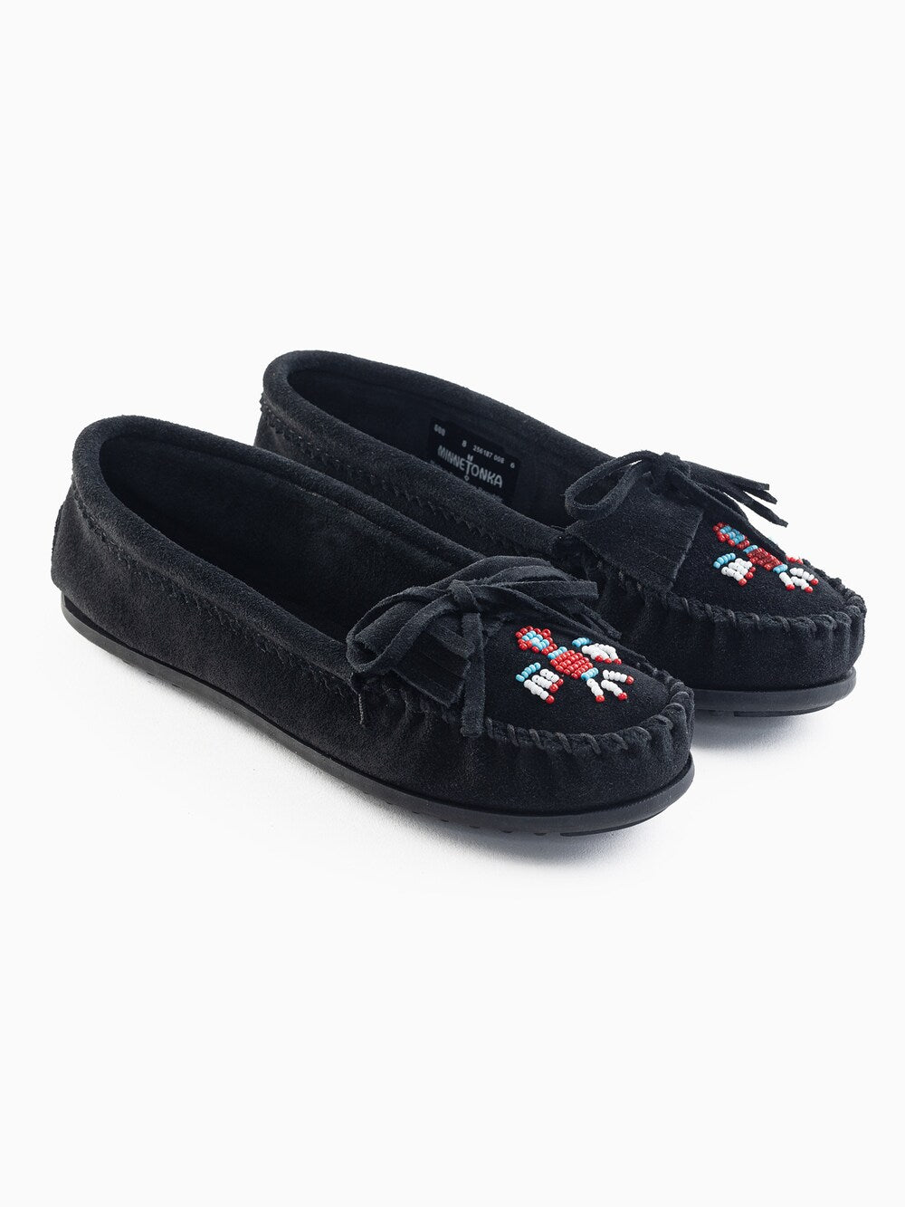 Minnetonka Thunderbird moccasins, black