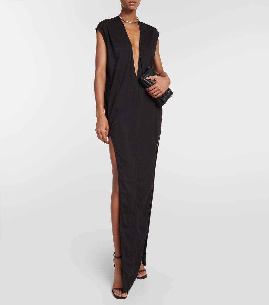 Arrowhead cotton maxi dress RICK OWENS, black