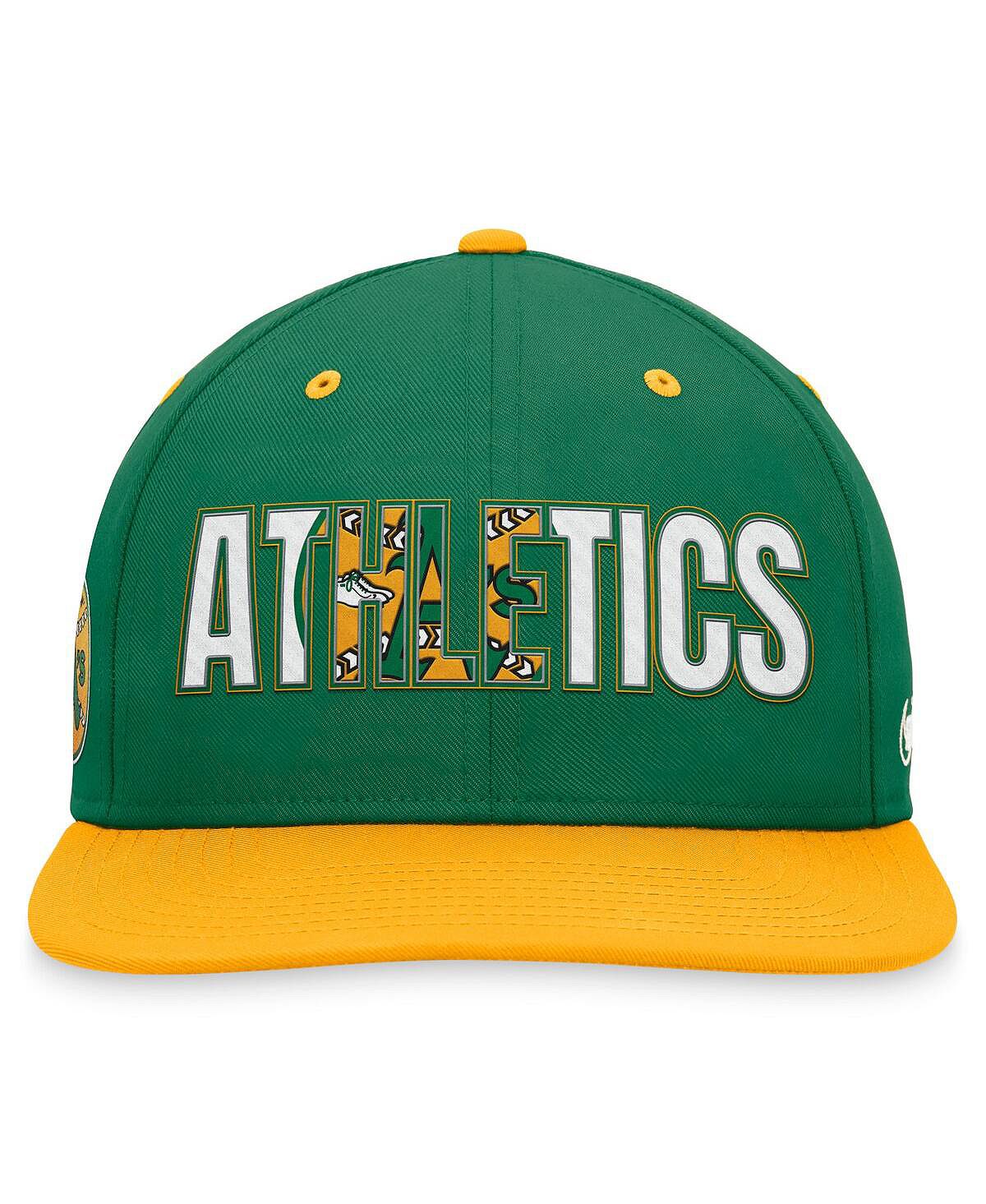 قبعة Oakland Athletics Cooperstown Collection Pro Snapback للرجال باللون الأخضر من Nike