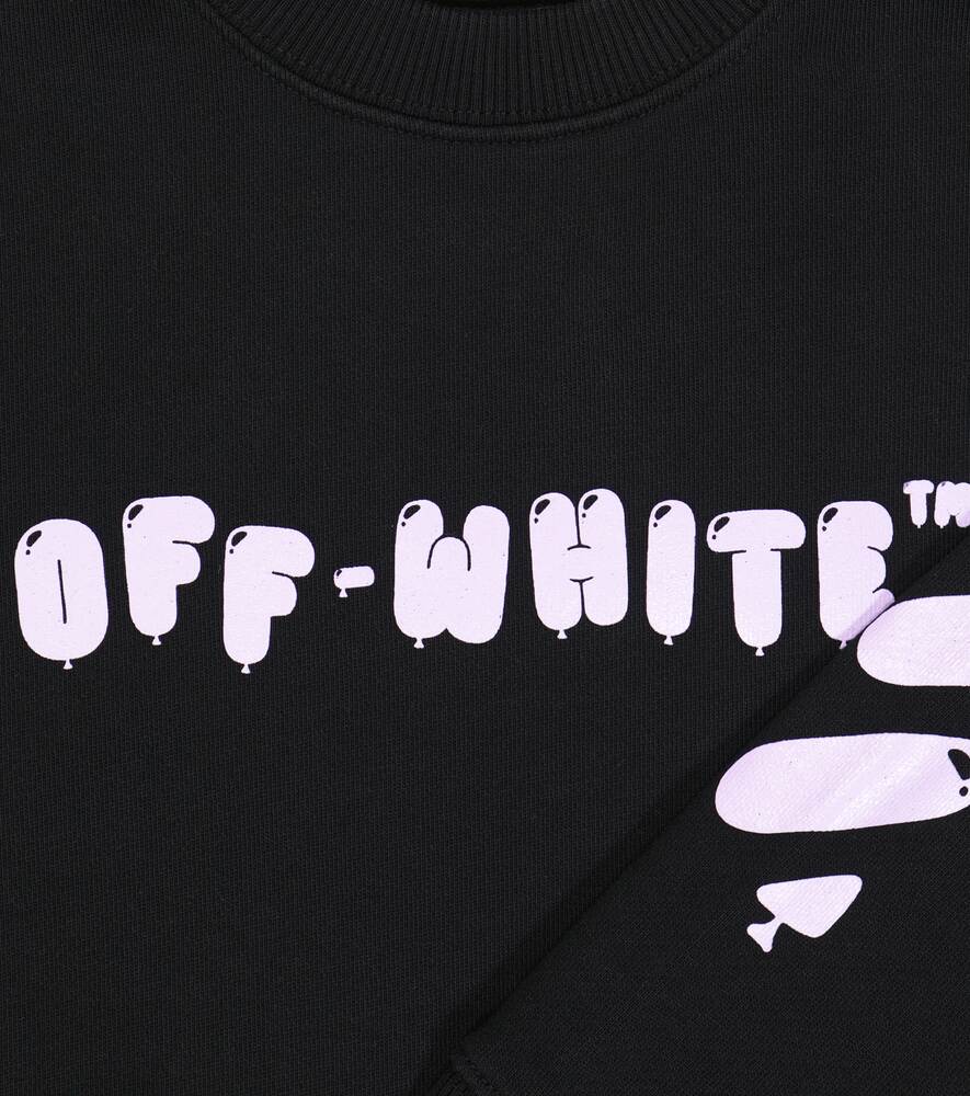 Off-White Cotton Jersey Logo Sweatshirt, Black