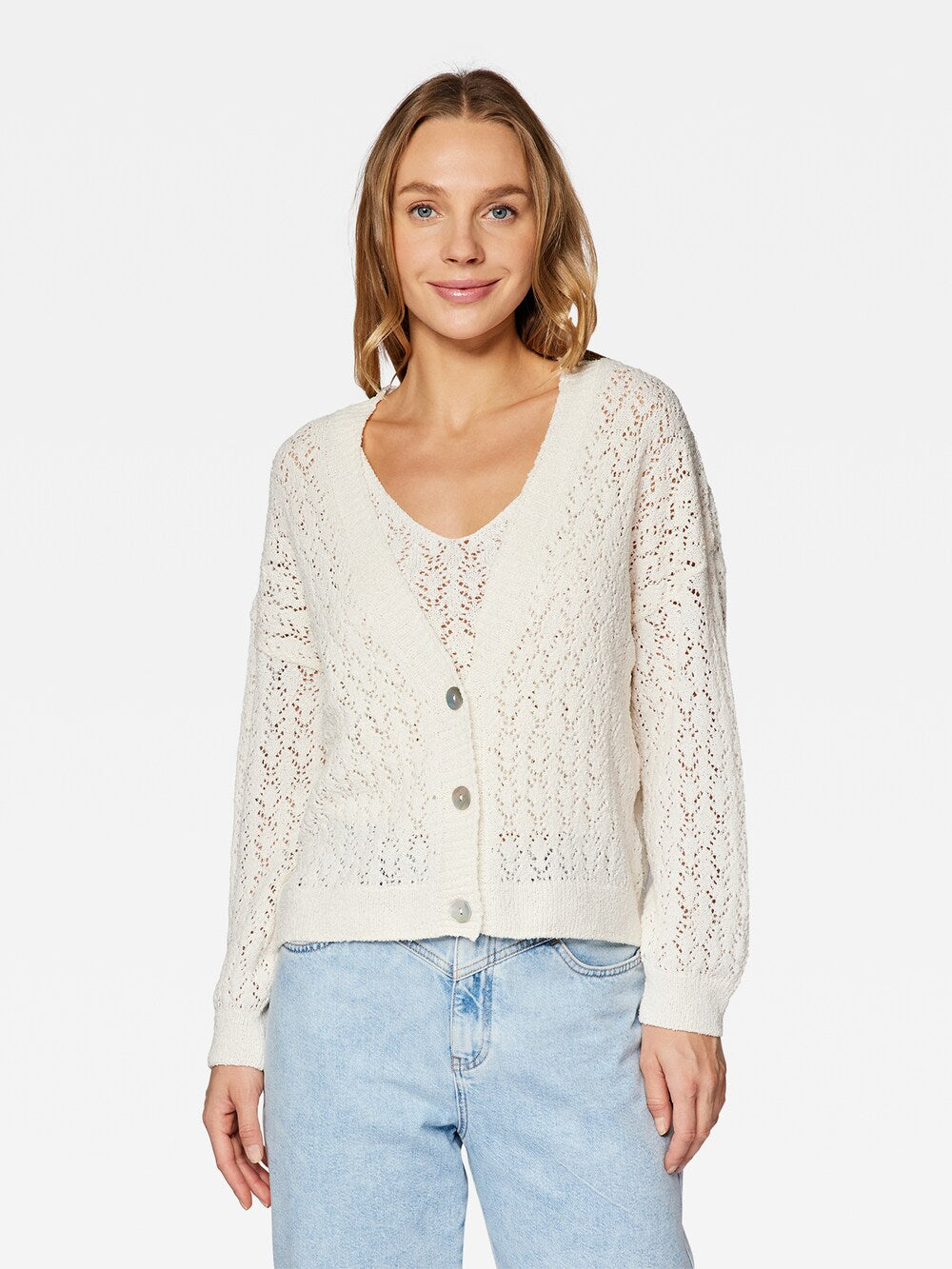 Knitted cardigan Mavi, white