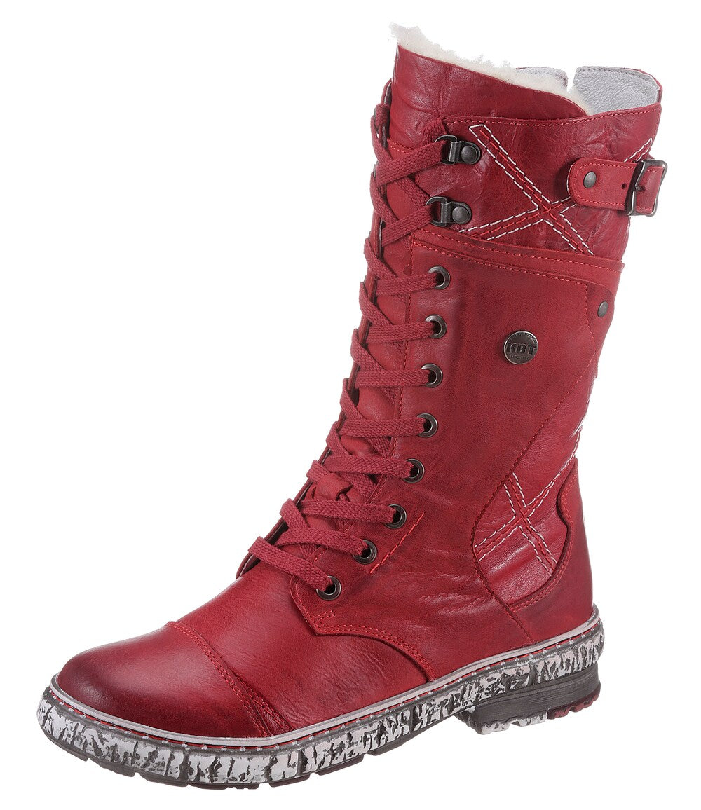 KRISBUT lace-up boots, red