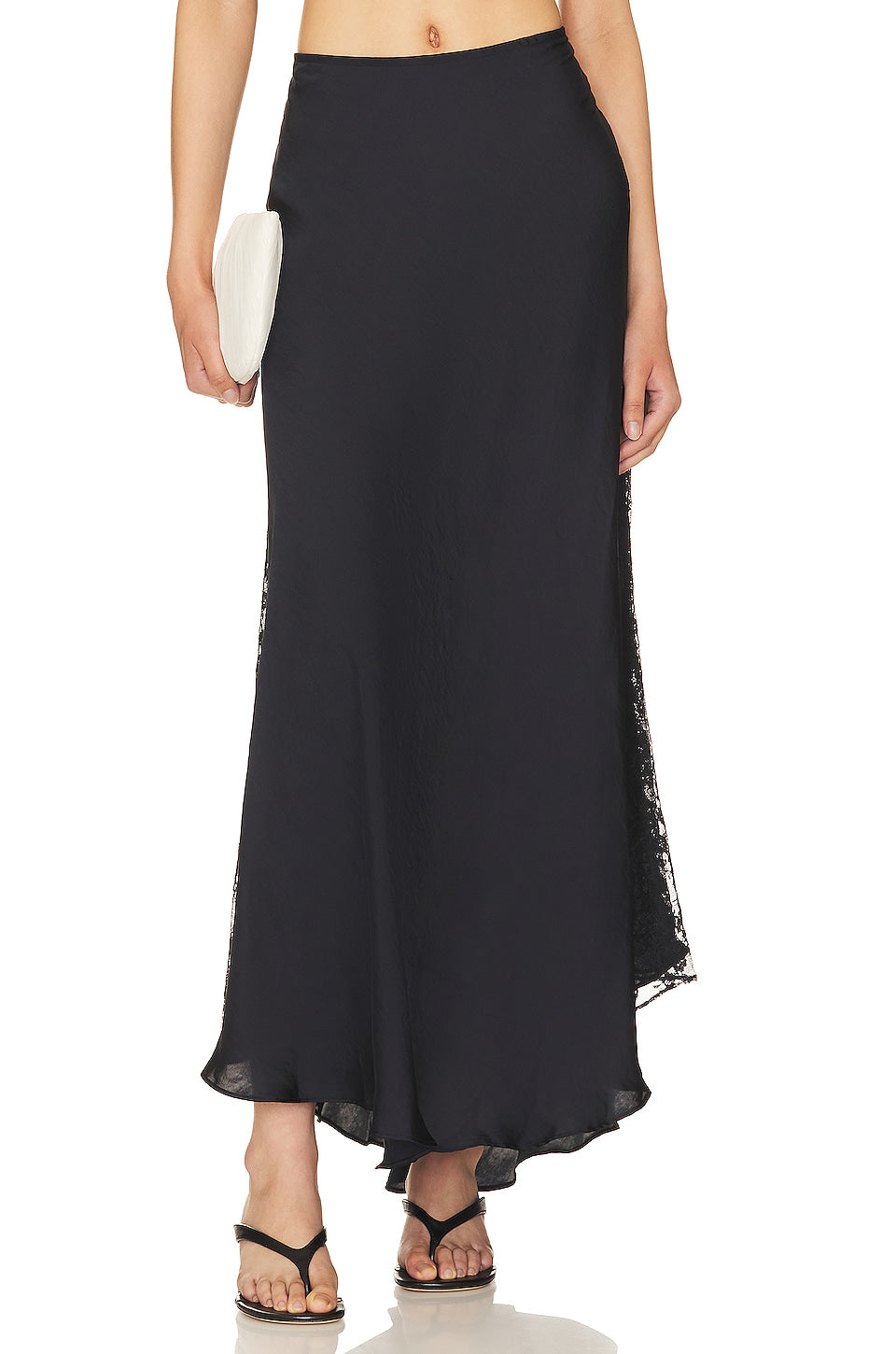 Free People x REVOLVE Make You Mine 1/2 Slip Skirt, black