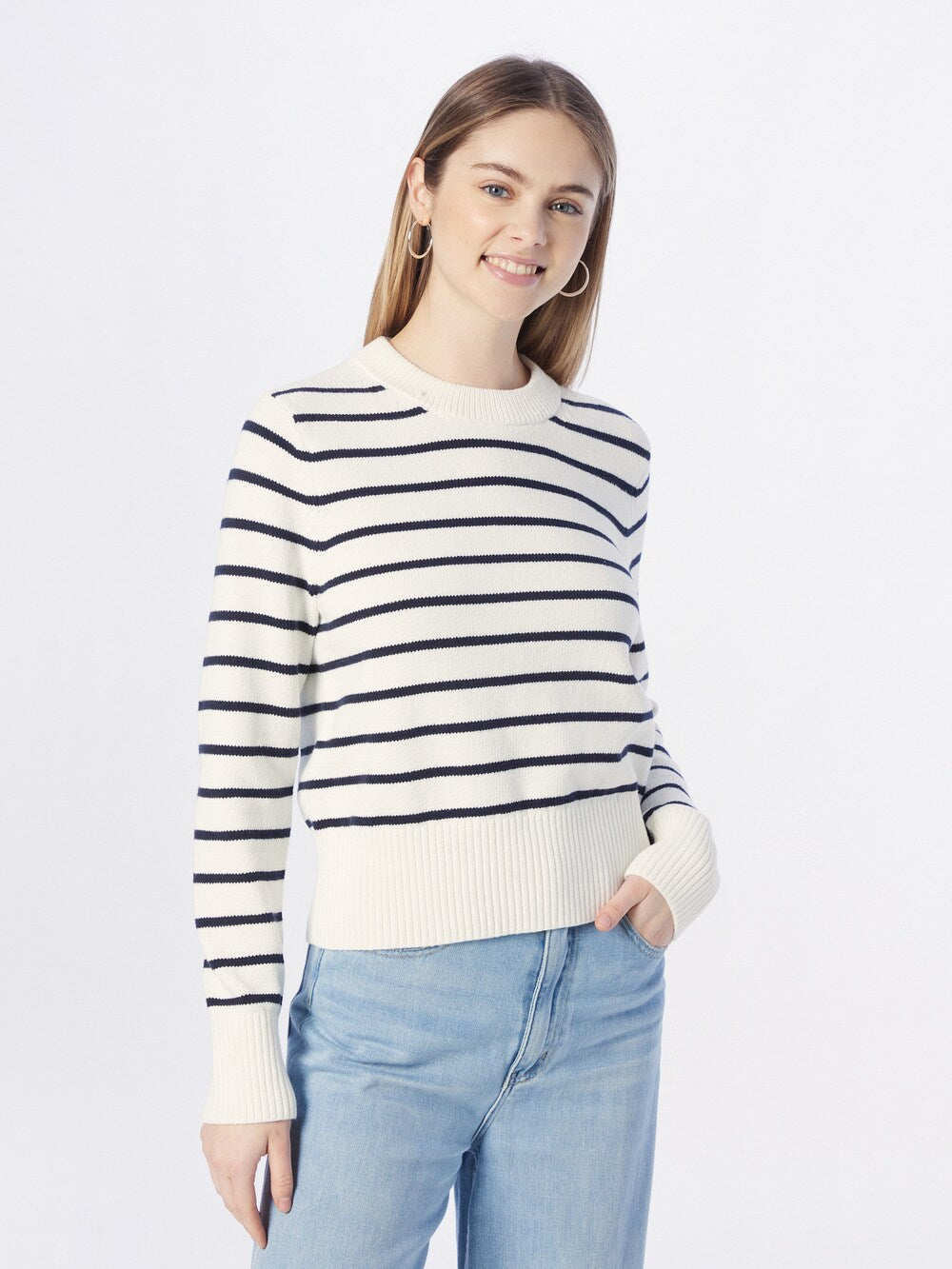 Tommy Hilfiger Breton Sweater, white