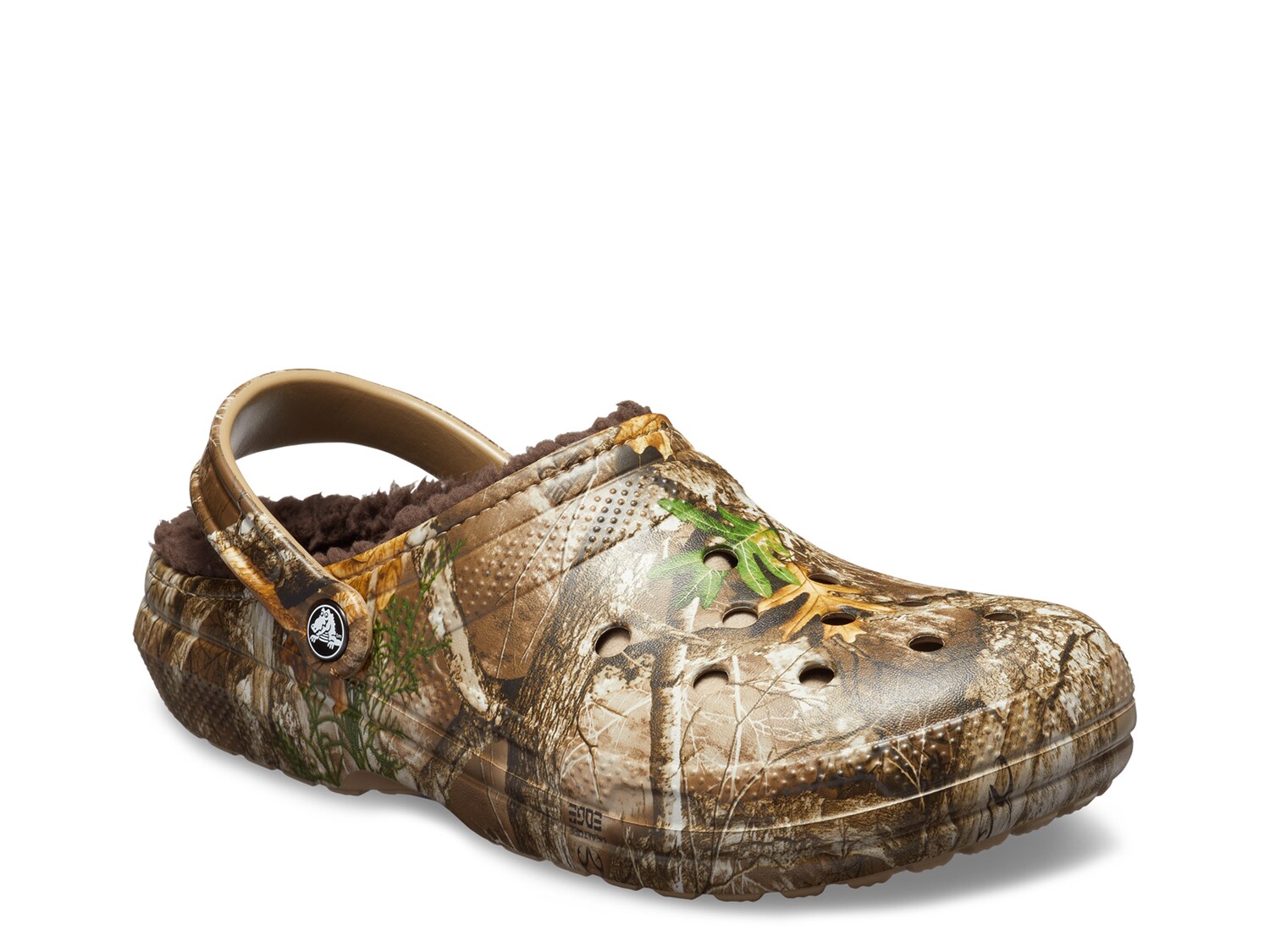 Classic clogs with Crocs lining, green camouflage