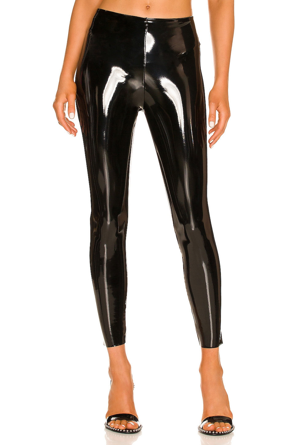 Commando Petite Faux Patent Leather Leggings, Black