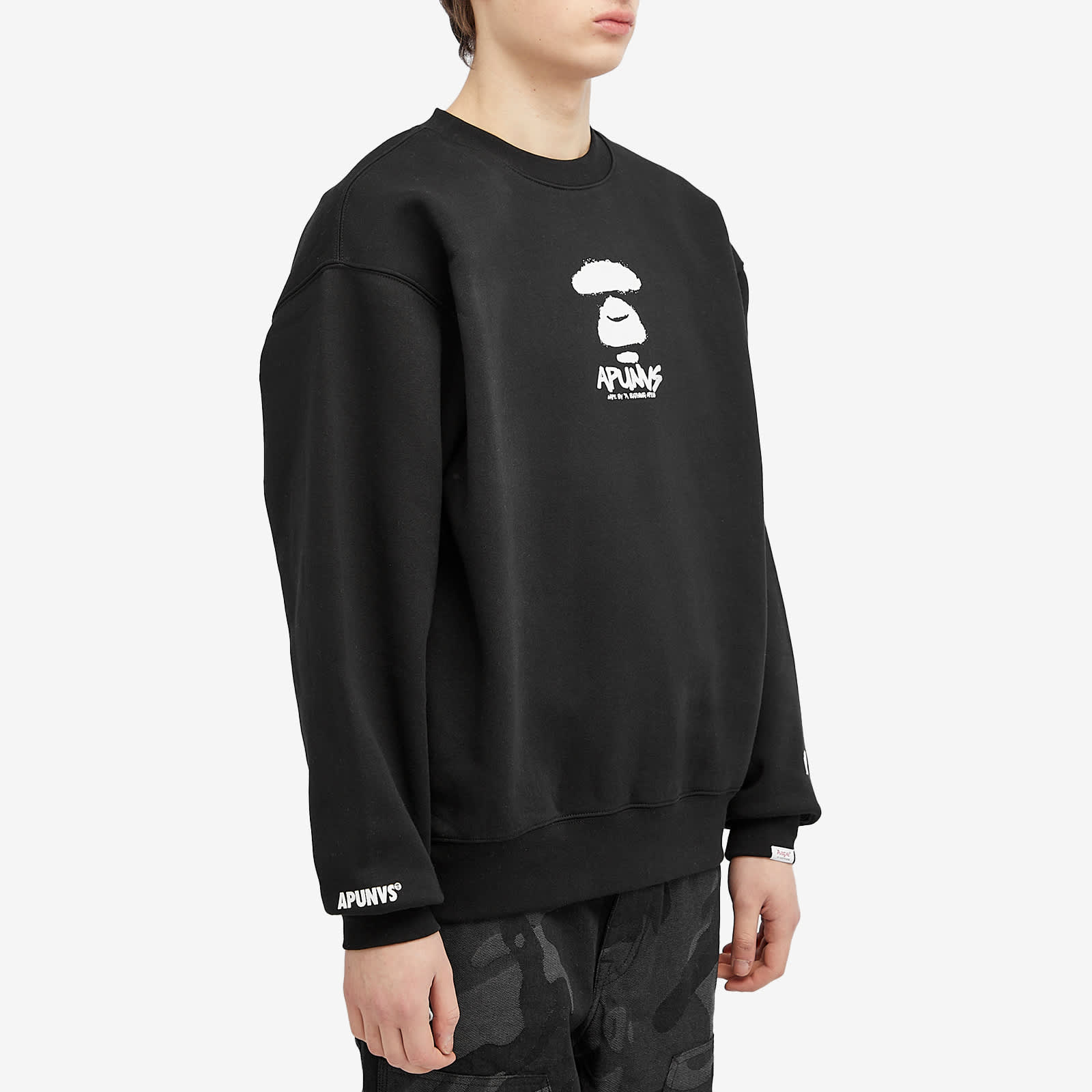 Aape Graffiti Face Sweatshirt, black