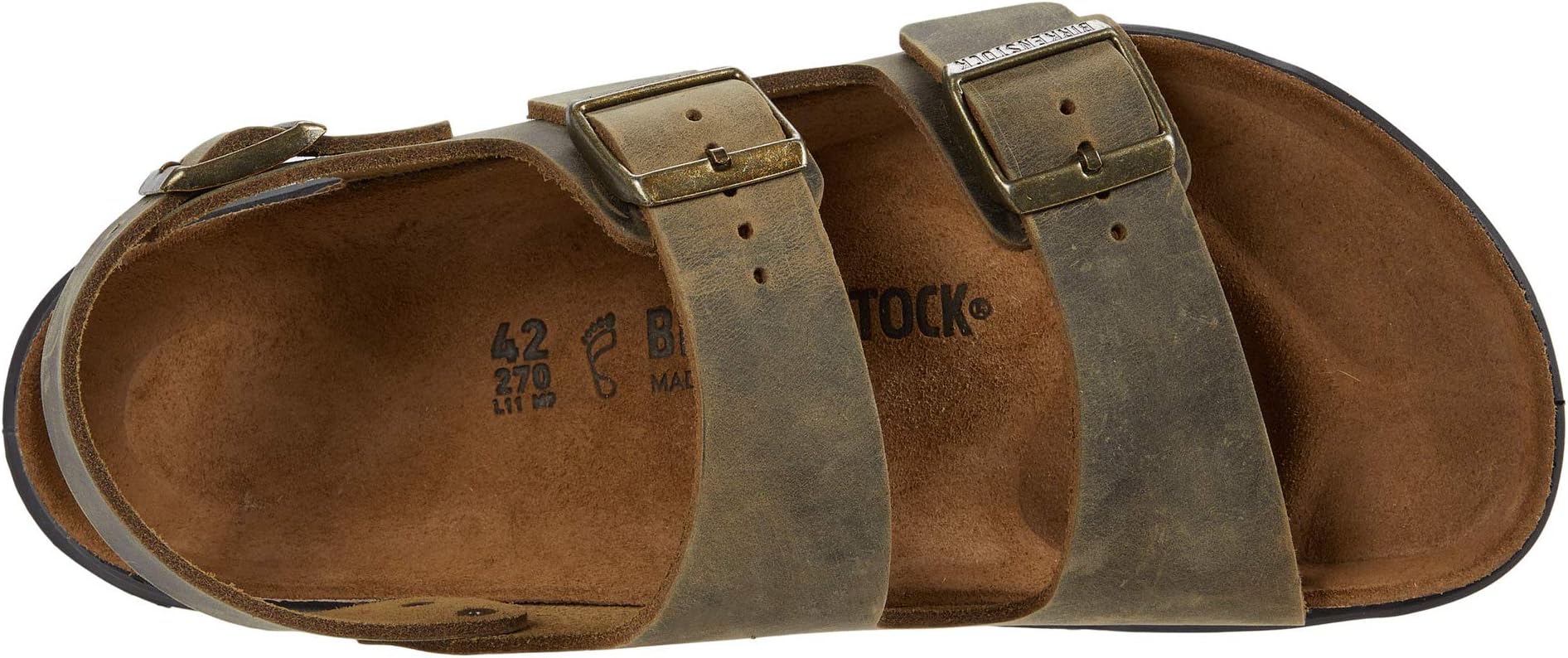 Milano Rugged Sandals (Men) Birkenstock in Faded Khaki Oiled Leather