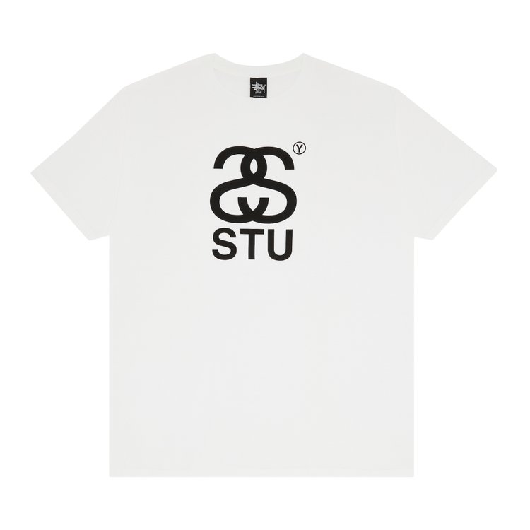 تي شيرت Stussy SS STU 'White'، أبيض