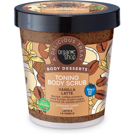 Organic Shop Body Desserts Toning Body Scrub Vanilla Latte 450ml