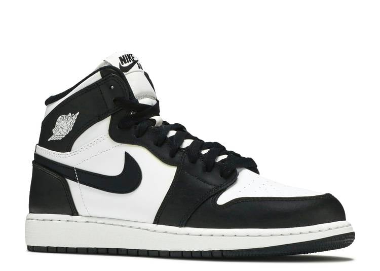 حذاء رياضي AIR JORDAN 1 RETRO HIGH OG BG 'BLACK WHITE' 2014، أسود