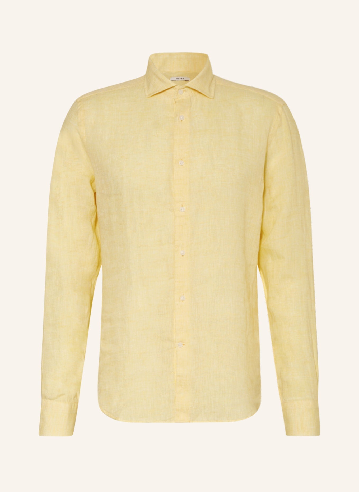 Shirt REISS LeinenRUBAN Regular Fit, light yellow