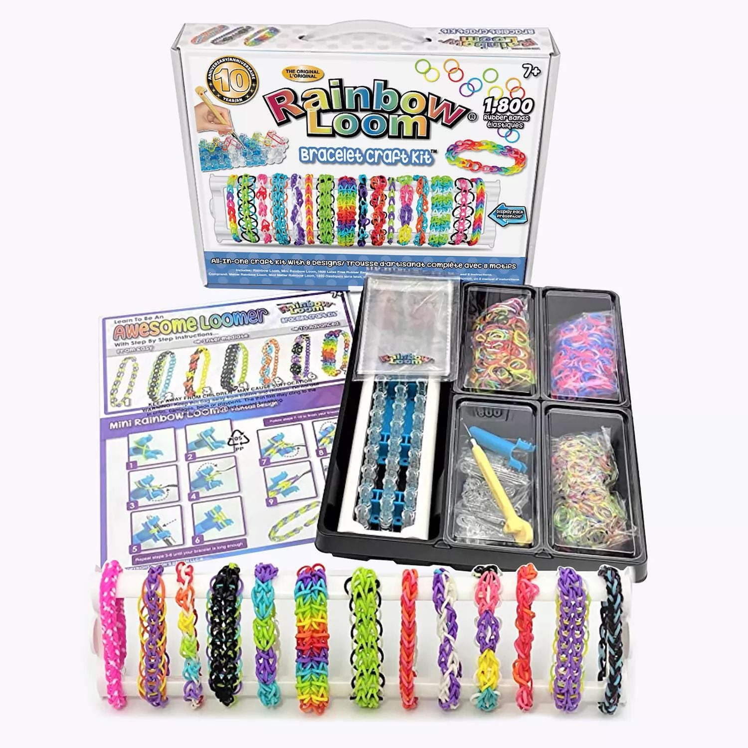 Kit for making Rainbow Loom Rainbow Loom bracelets