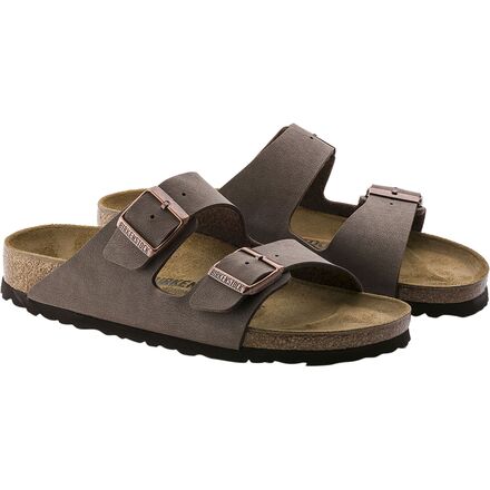 Women's Arizona Birkenstock Slim Sandals, Mocha Birkibuc