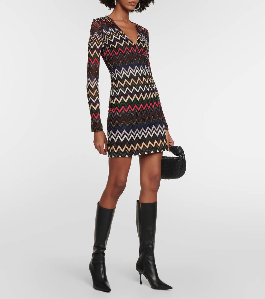 Zigzag lamé mini dress MISSONI, multicolored