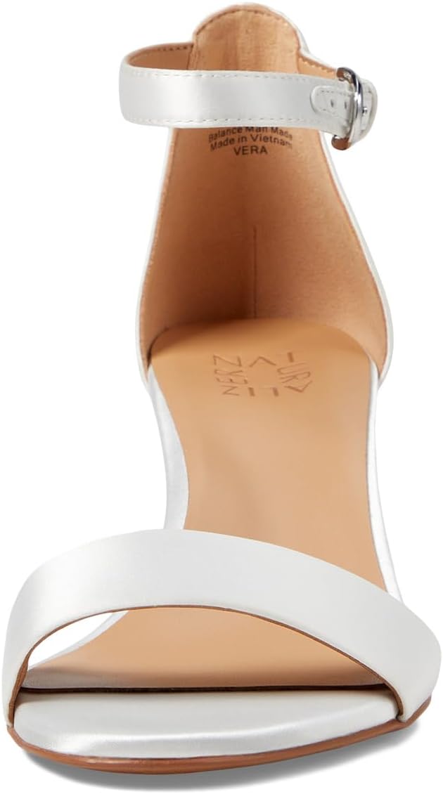 Vera Naturalizer Sandals in Pearl White Satin