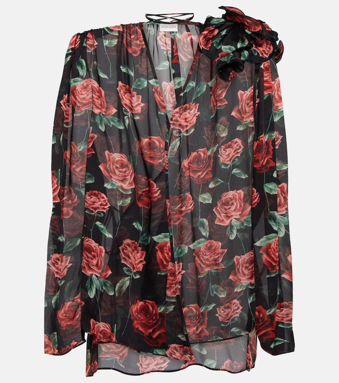 Silk blouse with floral print MAGDA BUTRYM, multicolor