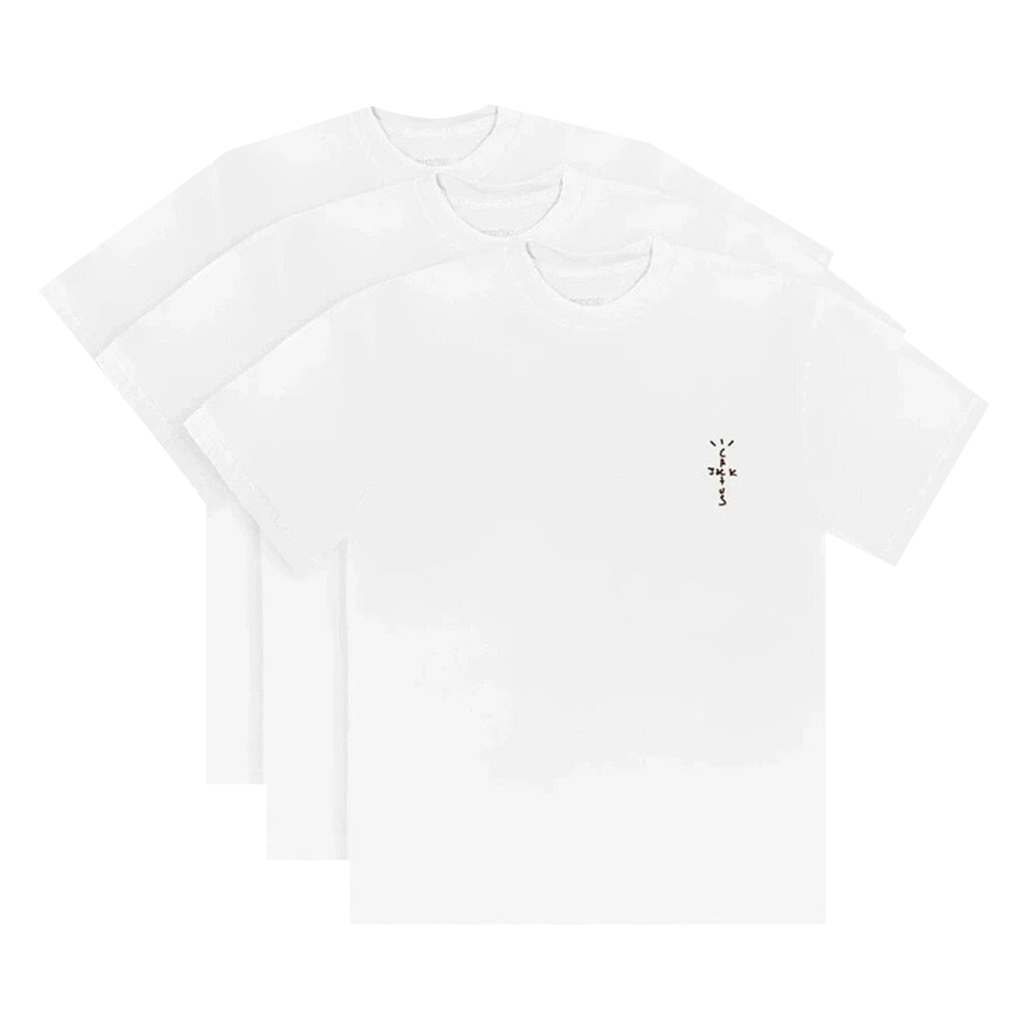 Travis Scott CJ Cactus Jack T-Shirt Set, White, 3 Pieces.