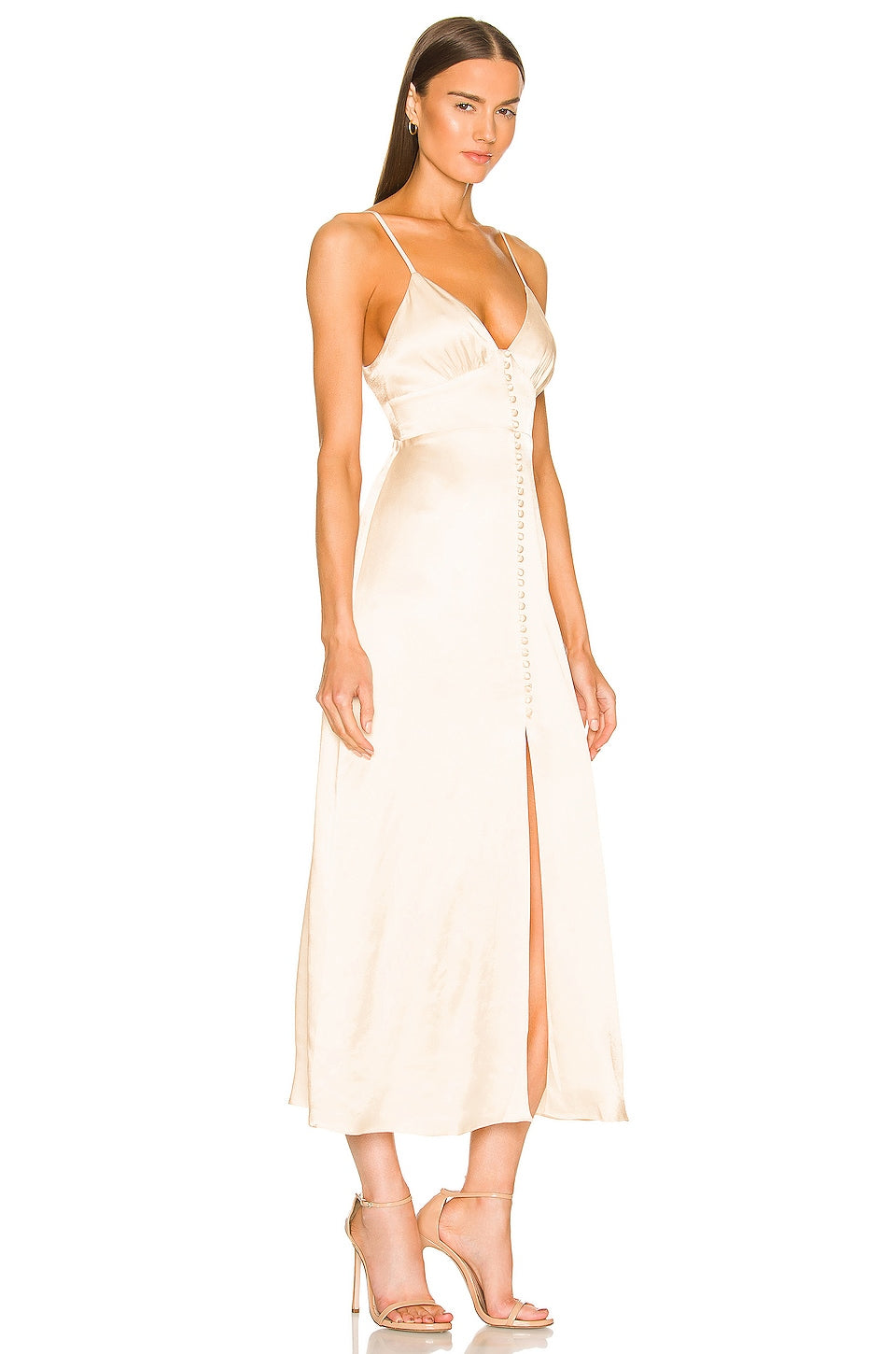 Shona Joy La Lune Cocktail midi dress, cream