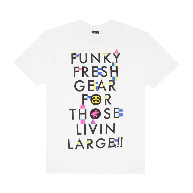 تي شيرت Stussy Funky Fresh Gear For Those Livin Large!! 'White'