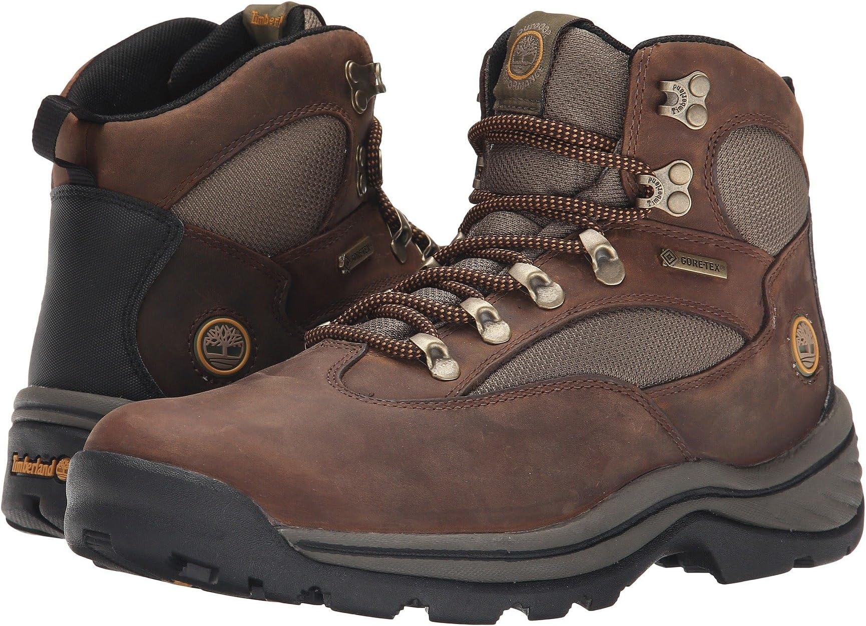 حذاء Chocorua Trail برباط من Timberland مزود بـ GORE-TEX، باللون الأخضر/البني