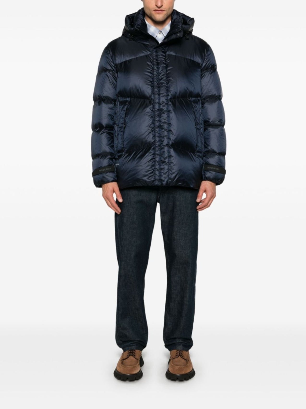 Woolrich Hooded Jacket Blue