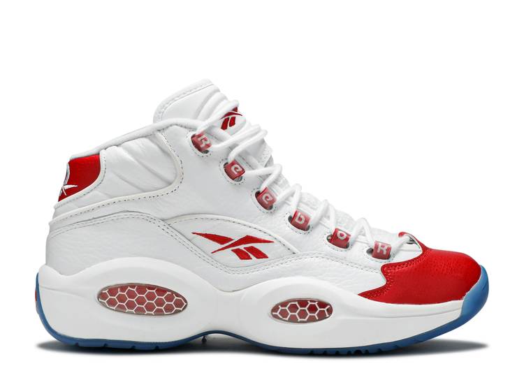 حذاء رياضي Reebok QUESTION MID 'WHITE PEARLIZED RED' باللون الأبيض